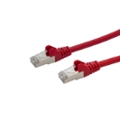 10m RJ45 CAT6a SSTP Stranded Flush Moulded LS0H Network Cable - 26AWG - Red
