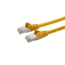 10m RJ45 CAT6a SSTP Stranded Flush Moulded LS0H Network Cable - 26AWG - Yellow