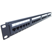 24 Port Patch Panel (Cat6) IDC Punch Down 19 inch + Lacing Bar