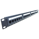 24 Port Patch Panel (Cat5e) IDC Punch Down 19 inch + Lacing Bar