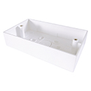 Double Gang Back Box Surface Mount 32mm Deep - White