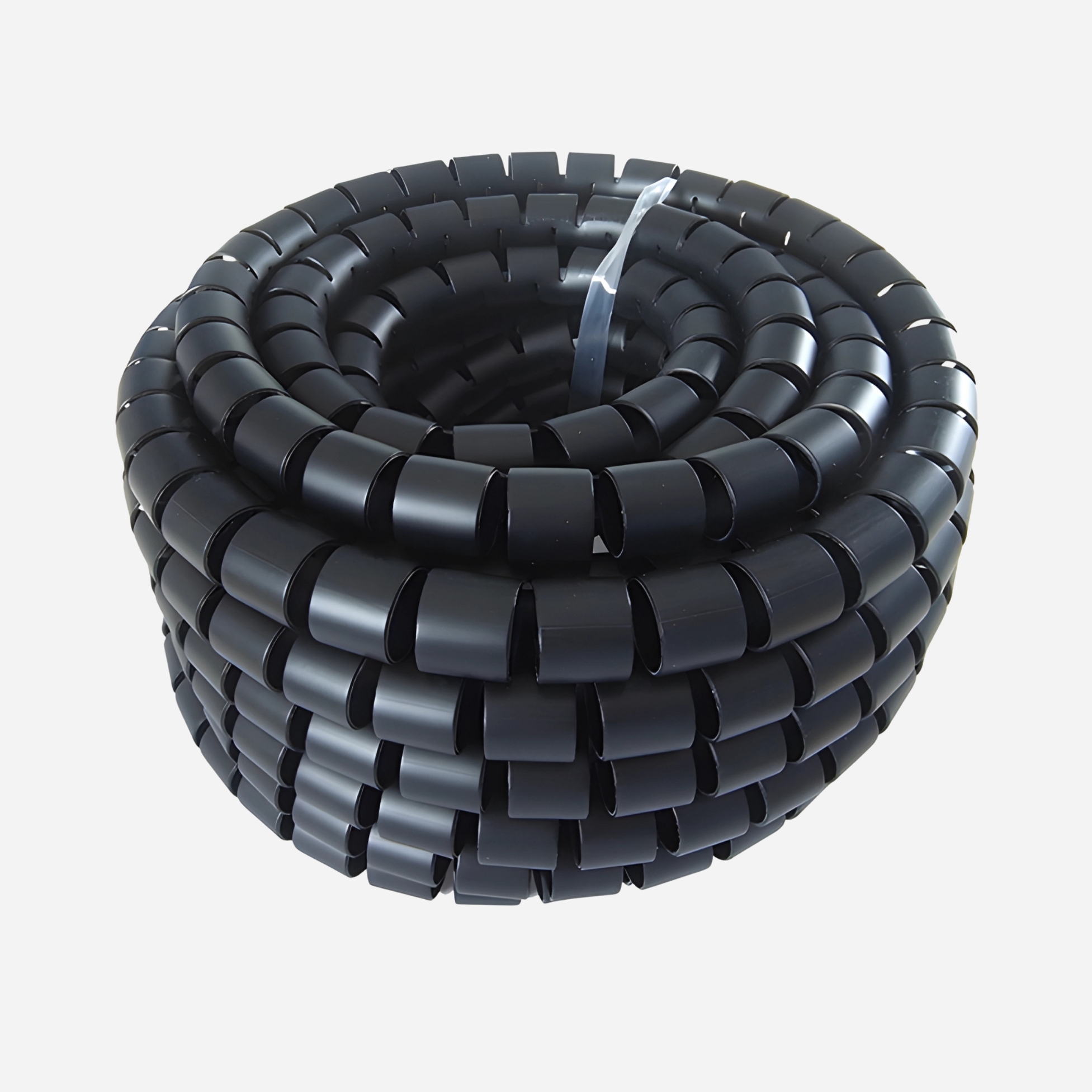 A black cable tidy spiral wrap
