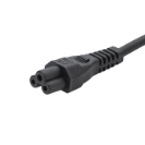 1m UK Mains Power Cable - UK Plug to C5 (Cloverleaf) Socket