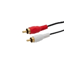 3m 2 x RCA/Phono Audio Cable - Male to Male - Gold Connectors
