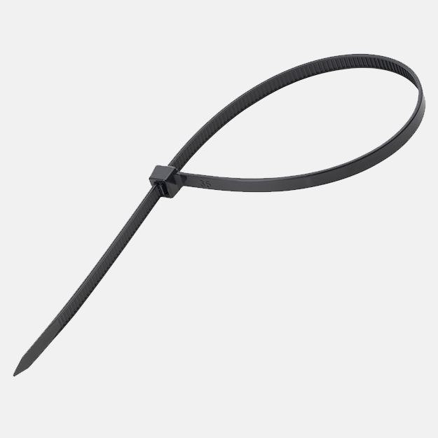 Plastic Cable Ties (High Tensile Strength) 200 x 4.8mm - Pack of 1000 - Black