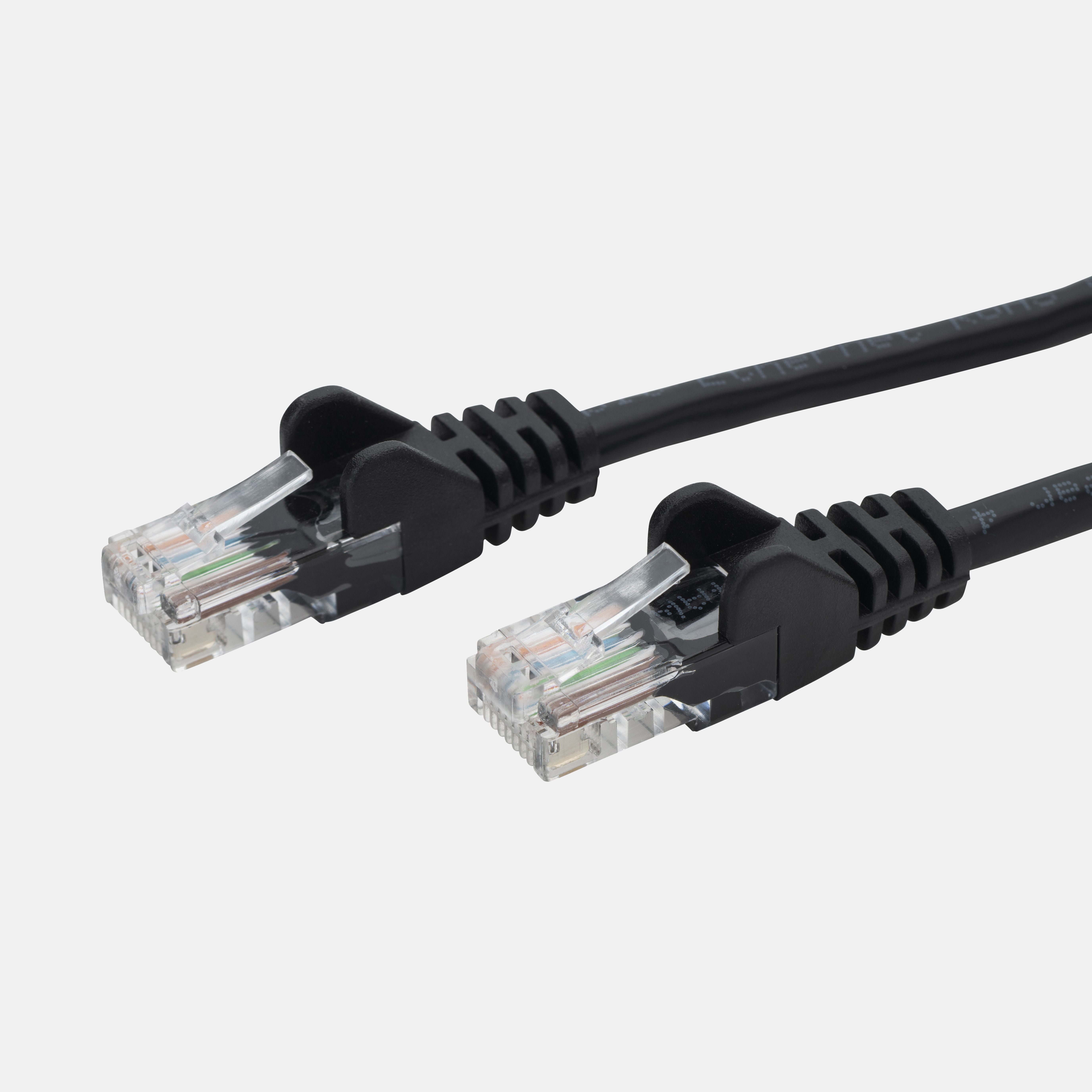 RJ45 CAT6 UTP Stranded Flush Moulded LS0H Network Cable 24AWG - Black - OLD PACKAGING